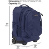 JanSport Driver 8 Rolling Backpack – Wheeled Travel Bag with 15-Inch Laptop Sleeve, One Size, Black(Navy)