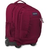 JanSport Driver 8 Rolling Backpack – Wheeled Travel Bag with 15-Inch Laptop Sleeve, One Size, Black(Russet Red)