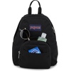 JanSport Half Pint Mini Backpack, 10.2 L – Durable Mini Bag Purse with Adjustable Shoulder Straps, Single Main Compartment, Zippered Stash Pocket, Black(Black)
