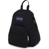 JanSport Half Pint Mini Backpack, 10.2 L – Durable Mini Bag Purse with Adjustable Shoulder Straps, Single Main Compartment, Zippered Stash Pocket, Black(Black)