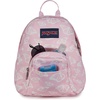 JanSport Half Pint Mini Backpack, 10.2 L – Durable Mini Bag Purse with Adjustable Shoulder Straps, Single Main Compartment, Zippered Stash Pocket, Black(Flutter By Pink Ice)