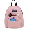 JanSport Half Pint Mini Backpack, 10.2 L – Durable Mini Bag Purse with Adjustable Shoulder Straps, Single Main Compartment, Zippered Stash Pocket, Black(Misty Rose)