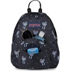 JanSport Half Pint Mini Backpack, 10.2 L – Durable Mini Bag Purse with Adjustable Shoulder Straps, Single Main Compartment, Zippered Stash Pocket, Black(Pastel Petals Black)