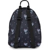 JanSport Half Pint Mini Backpack, 10.2 L – Durable Mini Bag Purse with Adjustable Shoulder Straps, Single Main Compartment, Zippered Stash Pocket, Black(Pastel Petals Black)