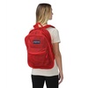 JanSport Mesh Pack – See Through Backpack Ideal for Class, Work, Travel, or Beach Outings, Black(Red Tape)