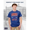 JanSport NCAA Officially Licensed Campus Short Sleeve T Shirt for Men, Soft & Breathable Pre-Shrunk Cotton Crewneck T Shirt(Boise State Broncos)