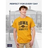 JanSport NCAA Officially Licensed Campus Short Sleeve T Shirt for Men, Soft & Breathable Pre-Shrunk Cotton Crewneck T Shirt(Iowa Hawkeyes)