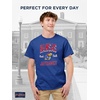 JanSport NCAA Officially Licensed Campus Short Sleeve T Shirt for Men, Soft & Breathable Pre-Shrunk Cotton Crewneck T Shirt(Kansas Jayhawks)