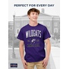 JanSport NCAA Officially Licensed Campus Short Sleeve T Shirt for Men, Soft & Breathable Pre-Shrunk Cotton Crewneck T Shirt(Kansas State Wildcats)