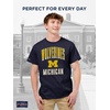 JanSport NCAA Officially Licensed Campus Short Sleeve T Shirt for Men, Soft & Breathable Pre-Shrunk Cotton Crewneck T Shirt(Michigan Wolverines)
