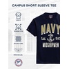 JanSport NCAA Officially Licensed Campus Short Sleeve T Shirt for Men, Soft & Breathable Pre-Shrunk Cotton Crewneck T Shirt(Navy Midshipmen)