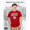 JanSport NCAA Officially Licensed Campus Short Sleeve T Shirt for Men, Soft & Breathable Pre-Shrunk Cotton Crewneck T Shirt(Nebraska Cornhuskers)