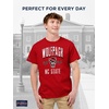 JanSport NCAA Officially Licensed Campus Short Sleeve T Shirt for Men, Soft & Breathable Pre-Shrunk Cotton Crewneck T Shirt(North Carolina State Wolfpack)