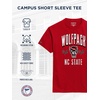 JanSport NCAA Officially Licensed Campus Short Sleeve T Shirt for Men, Soft & Breathable Pre-Shrunk Cotton Crewneck T Shirt(North Carolina State Wolfpack)