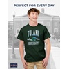 JanSport NCAA Officially Licensed Campus Short Sleeve T Shirt for Men, Soft & Breathable Pre-Shrunk Cotton Crewneck T Shirt(Tulane Green Wave)
