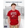 JanSport NCAA Officially Licensed Campus Short Sleeve T Shirt for Men, Soft & Breathable Pre-Shrunk Cotton Crewneck T Shirt(Utah Utes)