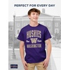 JanSport NCAA Officially Licensed Campus Short Sleeve T Shirt for Men, Soft & Breathable Pre-Shrunk Cotton Crewneck T Shirt(Washington Huskies)