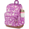 JanSport Right Pack Backpack – Durable Daypack with Padded 15″ Laptop Sleeve, Spacious Main Compartment & Integrated Water Bottle Pocket – Rustic Roses Moon Flower/Blu/Pnk/Grn(Blossom Bae Pink)