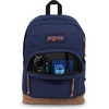 JanSport Right Pack Backpack – Durable Daypack with Padded 15″ Laptop Sleeve, Spacious Main Compartment & Integrated Water Bottle Pocket – Rustic Roses Moon Flower/Blu/Pnk/Grn(Navy)