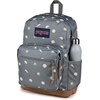 JanSport Right Pack Backpack – Durable Daypack with Padded 15″ Laptop Sleeve, Spacious Main Compartment & Integrated Water Bottle Pocket – Rustic Roses Moon Flower/Blu/Pnk/Grn(Shell Yes​ Grey)