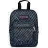 JanSport Big Break Insulated Lunch Bag – Small Soft-Sided Cooler Ideal for Class, Work, or Meal Prep, Black(Team Stripes)