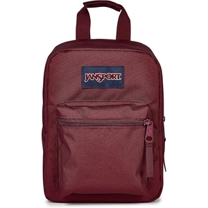 JanSport Big Break Insulated Lunch Bag – Small Soft-Sided Cooler Ideal for Class, Work, or Meal Prep, Black(Cherry Lacquer)
