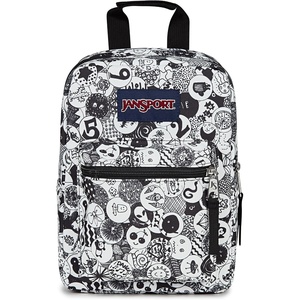 JanSport Big Break Insulated Lunch Bag – Small Soft-Sided Cooler Ideal for Class, Work, or Meal Prep, Black(Doodle Dots)