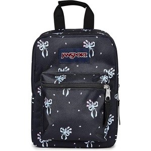 JanSport Big Break Insulated Lunch Bag – Small Soft-Sided Cooler Ideal for Class, Work, or Meal Prep, Black(Pastel Petals Black)
