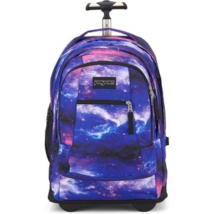JanSport Driver 8 Rolling Backpack – Wheeled Travel Bag with 15-Inch Laptop Sleeve, One Size, Black(Space Dust)