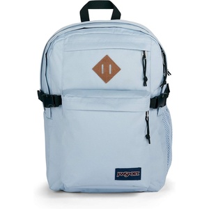 JanSport Main Campus Backpack – Travel or Work backpack w 15-Inch Laptop Sleeve and Dual Water Bottle Pockets, Rows Of Bows Natural/Lemon Ice(Blue Dusk)