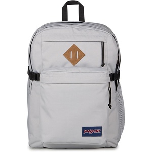 JanSport Main Campus Backpack – Travel or Work backpack w 15-Inch Laptop Sleeve and Dual Water Bottle Pockets, Rows Of Bows Natural/Lemon Ice(Grounded Grey)