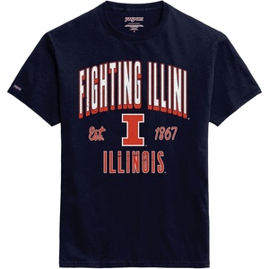 JanSport NCAA Officially Licensed Campus Short Sleeve T Shirt for Men, Soft & Breathable Pre-Shrunk Cotton Crewneck T Shirt(Illinois Illini)