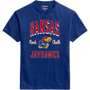 JanSport NCAA Officially Licensed Campus Short Sleeve T Shirt for Men, Soft & Breathable Pre-Shrunk Cotton Crewneck T Shirt(Kansas Jayhawks)