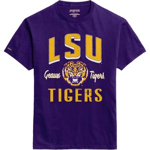 JanSport NCAA Officially Licensed Campus Short Sleeve T Shirt for Men, Soft & Breathable Pre-Shrunk Cotton Crewneck T Shirt(LSU Tigers)