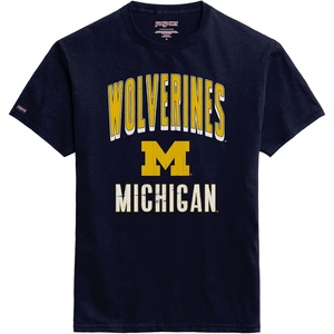 JanSport NCAA Officially Licensed Campus Short Sleeve T Shirt for Men, Soft & Breathable Pre-Shrunk Cotton Crewneck T Shirt(Michigan Wolverines)