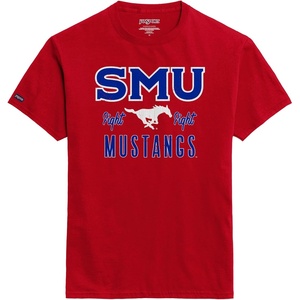 JanSport NCAA Officially Licensed Campus Short Sleeve T Shirt for Men, Soft & Breathable Pre-Shrunk Cotton Crewneck T Shirt(SMU Mustangs)