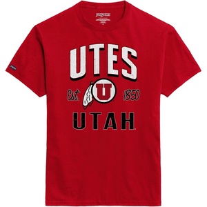 JanSport NCAA Officially Licensed Campus Short Sleeve T Shirt for Men, Soft & Breathable Pre-Shrunk Cotton Crewneck T Shirt(Utah Utes)