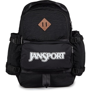 JanSport Seattle Pack – Durable Backpack with Main Compartment, Dual Water Bottle Pockets, Lined Laptop Sleeve, Travertine(Black)
