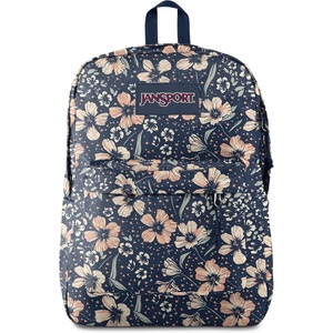 JanSport SuperBreak One Backpack Navy – Durable, Lightweight Bag with 1 Main Compartment, Front Utility Pocket with Built-in Organizer – Premium Backpack(Fields of Paradise)