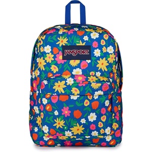JanSport SuperBreak One Backpack Navy – Durable, Lightweight Bag with 1 Main Compartment, Front Utility Pocket with Built-in Organizer – Premium Backpack(Flower Market)