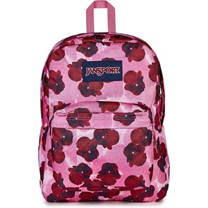 JanSport SuperBreak One Backpack Navy – Durable, Lightweight Bag with 1 Main Compartment, Front Utility Pocket with Built-in Organizer – Premium Backpack(Pop Art Pansies)