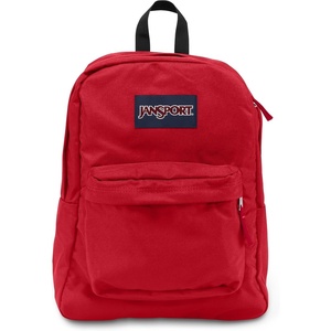 JanSport SuperBreak One Backpack Navy – Durable, Lightweight Bag with 1 Main Compartment, Front Utility Pocket with Built-in Organizer – Premium Backpack(Red Tape)