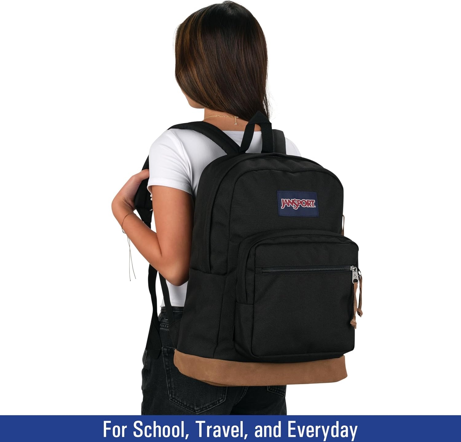 image:imageJanSport NCAA Officially Licensed Backpack Purdue Boilermakers Right Pack with Padded 15Inch Laptop Sleeve Spacious Computer Bag Durable Daypack with Bottle Pocket amp Haul Handle BlackTeam Color