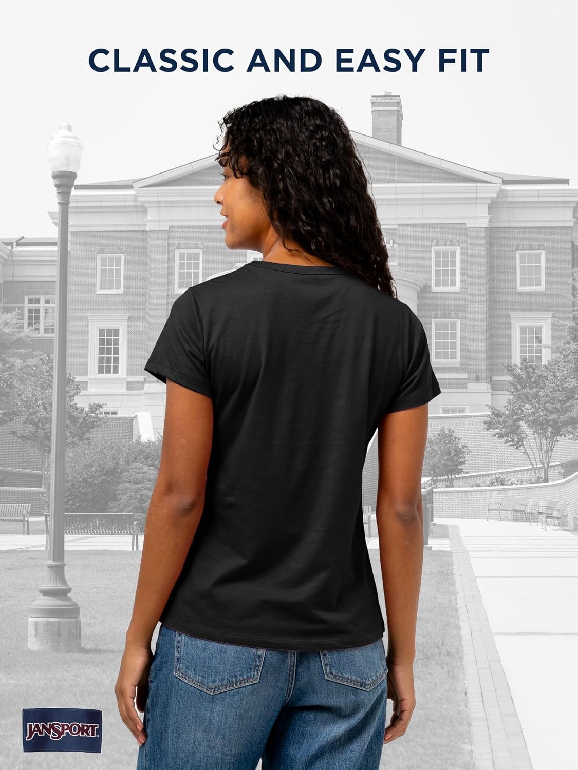 image:imageJanSport NCAA Officially Licensed Graduate Short Sleeve T Shirt for Women Soft amp Breathable CottonPolyester Blend Crewneck T Shirt with Graphic Detailing Everyday University Fan ApparelPurdue Boilermakers