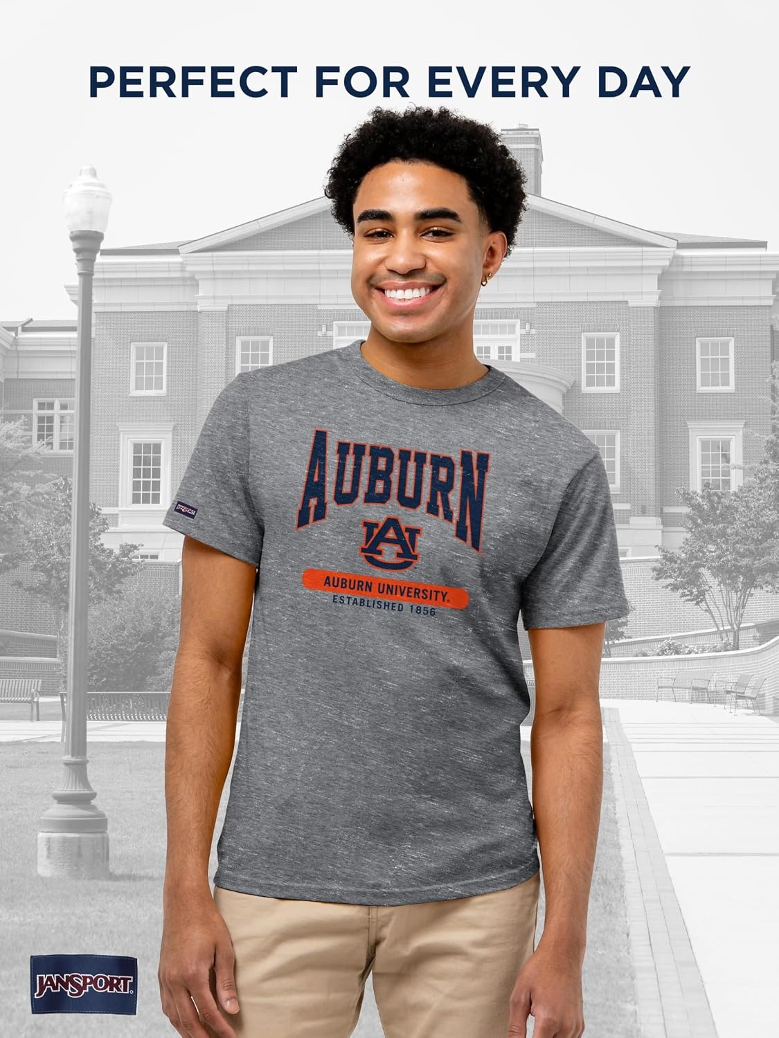 image:imageJanSport NCAA Officially Licensed Pregame Short Sleeve T Shirt for Men Soft amp Breathable Triblend Crewneck T ShirtAuburn Tigers