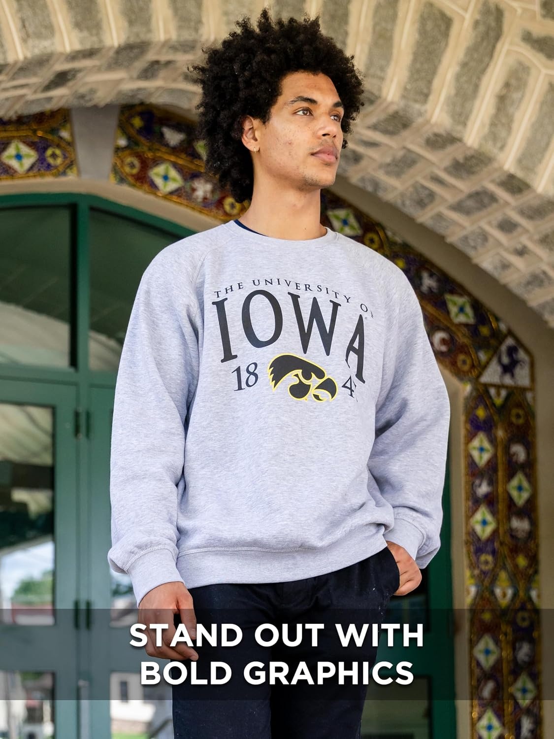 image:imageJanSport NCAA Officially Licensed Rival Crew Sweatshirt Long Sleeve Graphic Pullover for Men Women CottonPolyester BlendArkansas Razorbacks