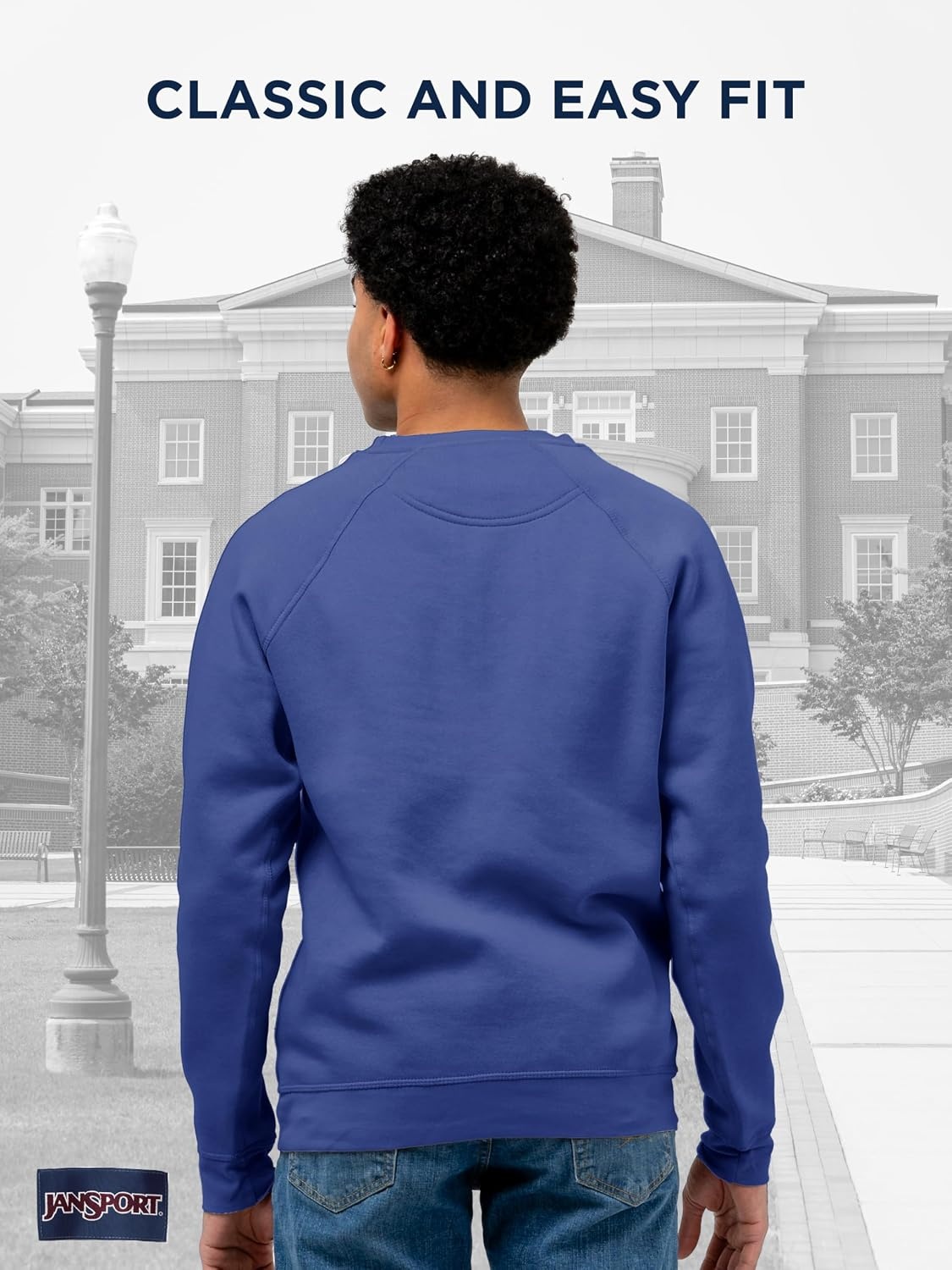 image:imageJanSport NCAA Officially Licensed Rival Crew Sweatshirt Long Sleeve Graphic Pullover for Men Women CottonPolyester BlendBYU Cougars
