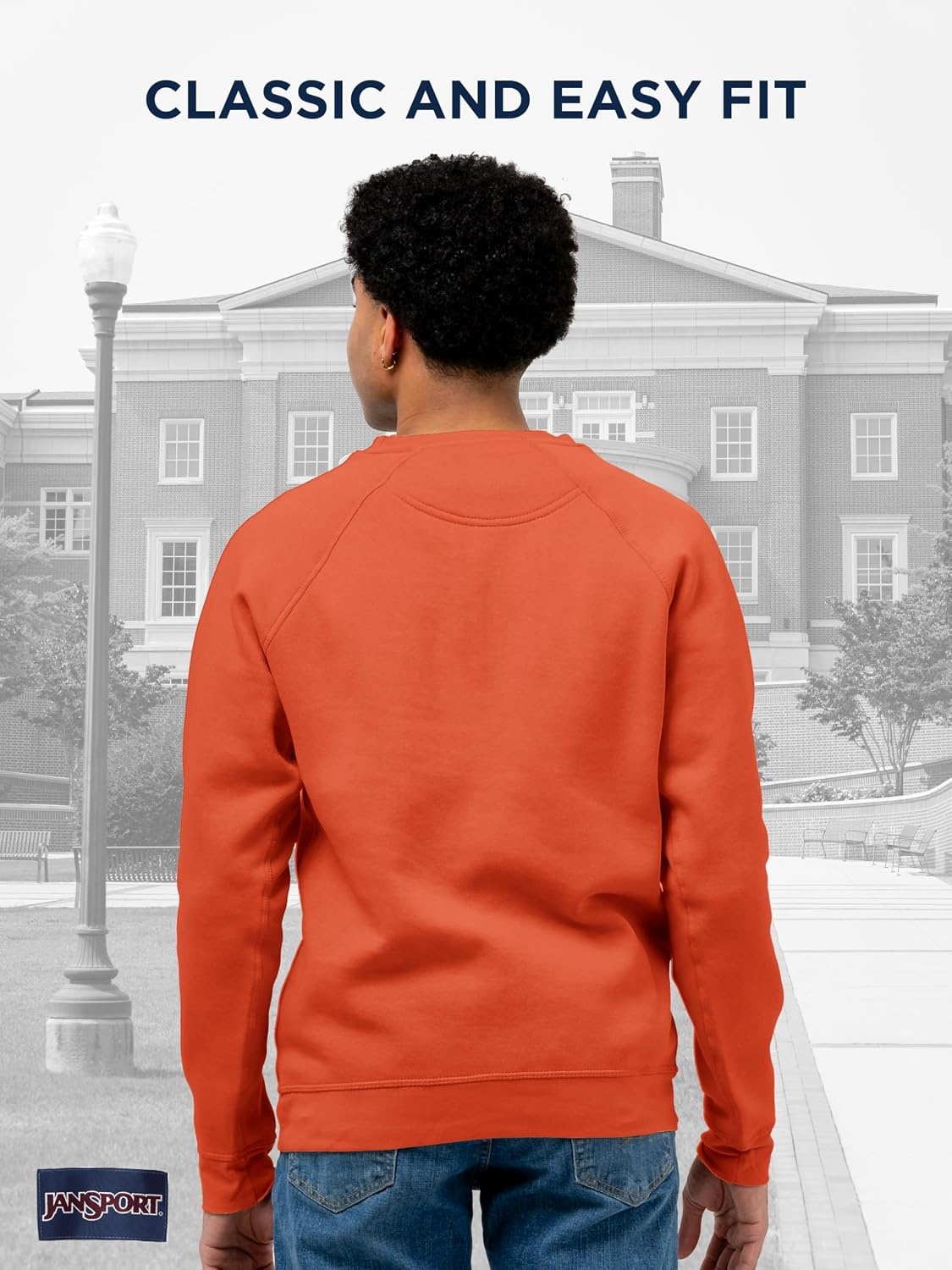 image:imageJanSport NCAA Officially Licensed Rival Crew Sweatshirt Long Sleeve Graphic Pullover for Men Women CottonPolyester BlendClemson Tigers