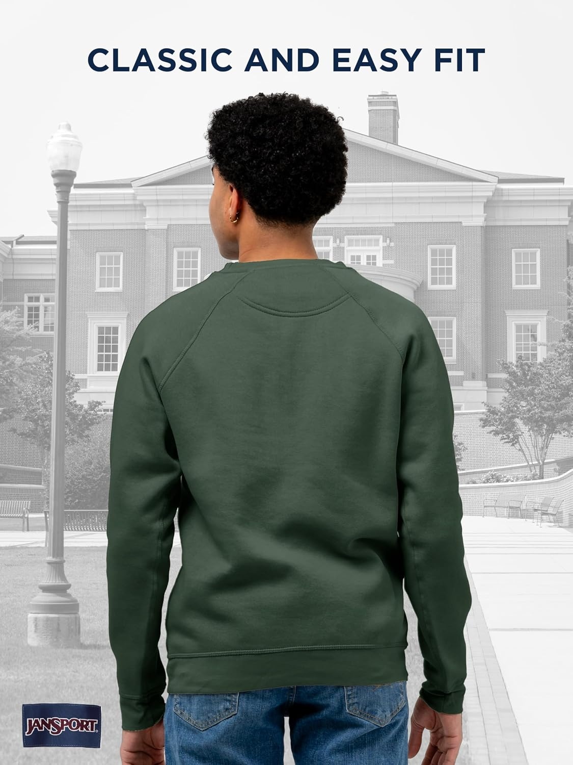 image:imageJanSport NCAA Officially Licensed Rival Crew Sweatshirt Long Sleeve Graphic Pullover for Men Women CottonPolyester BlendMichigan State Spartans