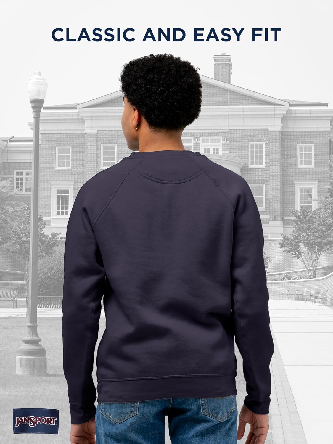 image:imageJanSport NCAA Officially Licensed Rival Crew Sweatshirt Long Sleeve Graphic Pullover for Men Women CottonPolyester BlendMichigan Wolverines